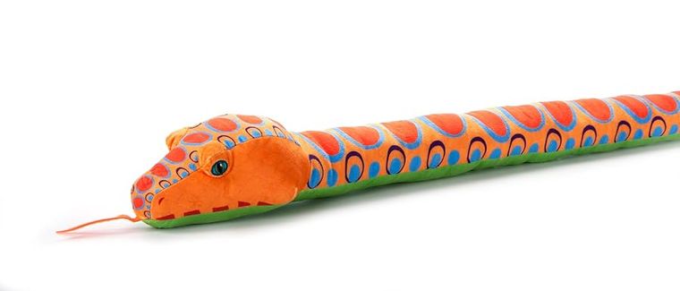 Rainbow Boa Snake Stuffed Animal Plushie by Zoologee, view 2