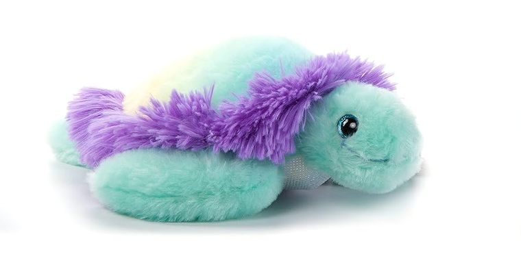 Rainbow Sea Turtle Stuffed Animal Plushie, Ombrez by Zoologee, view 2