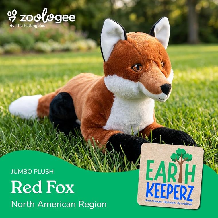 Red Fox Stuffed Animal Plushie by Zoologee, view 3