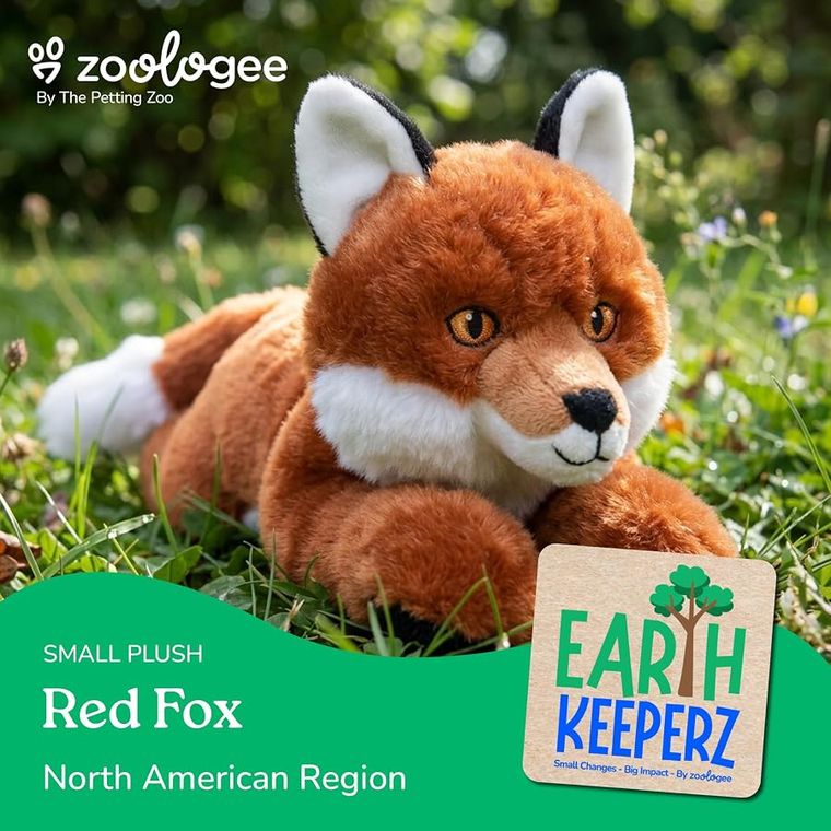 Red Fox Stuffed Animal Plushie by Zoologee, view 3