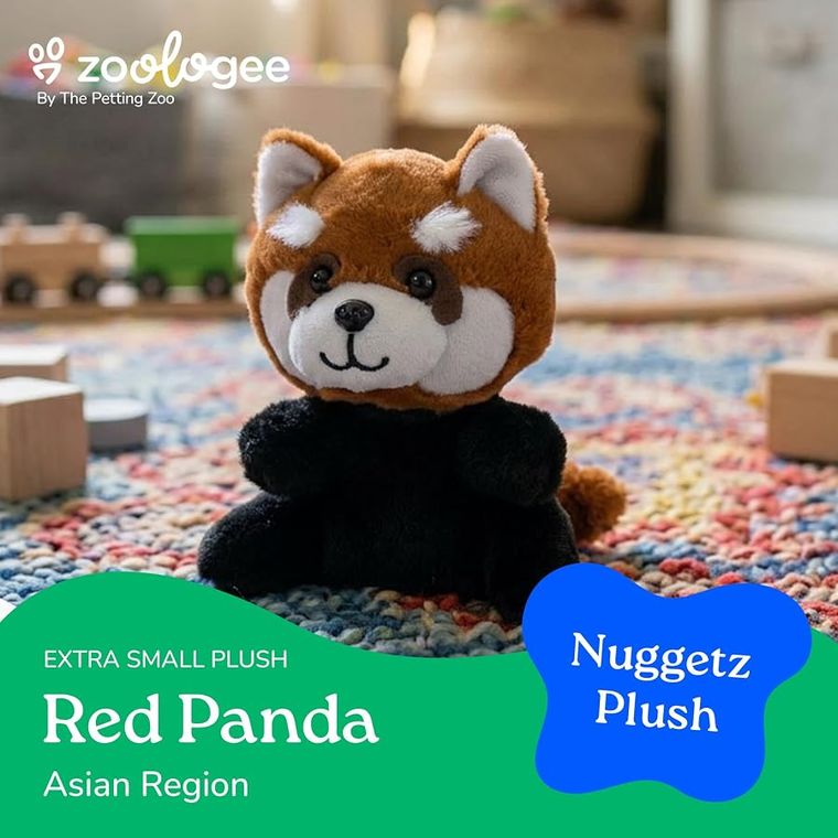 Red Panda Stuffed Animal Plushie, Nuggetz by Zoologee, view 3