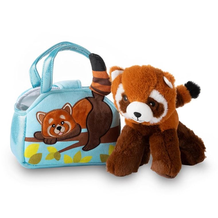 Red Panda Purse Plush Set Stuffed Animal by Zoologee, view 3