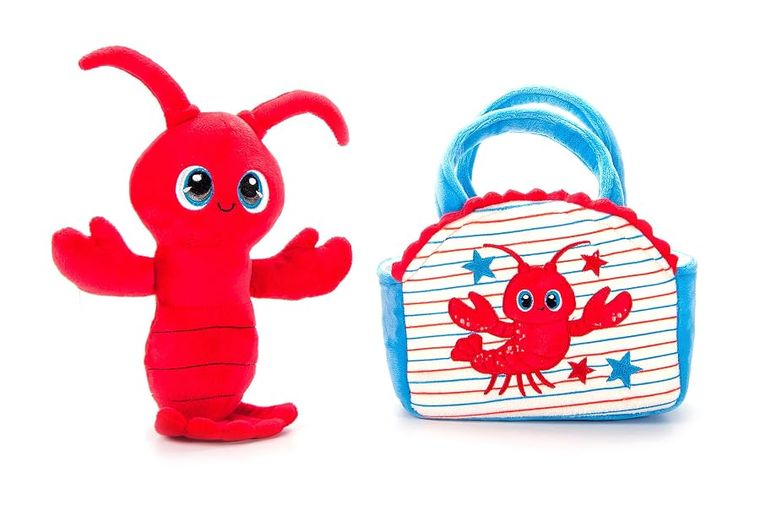 Red Pet Carrier Lobster Purse Plush Set Stuffed Animal by Zoologee, view 2
