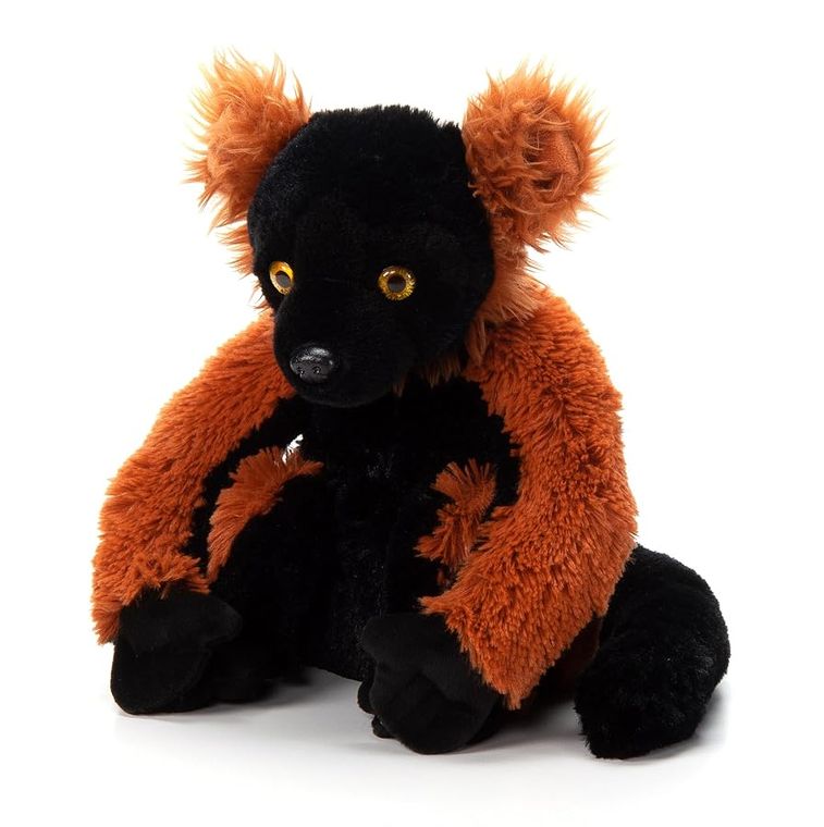 Red Ruffed Lemur Stuffed Animal Plushie, Wild Onez by Zoologee, view 2