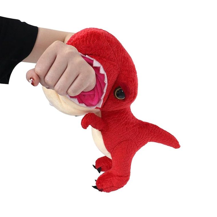 Red T-Rex Slap Bracelet Stuffed Animal by Zoologee, view 2