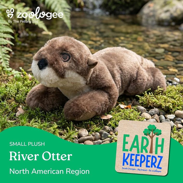 River Otter Stuffed Animal Plushie by Zoologee, view 3