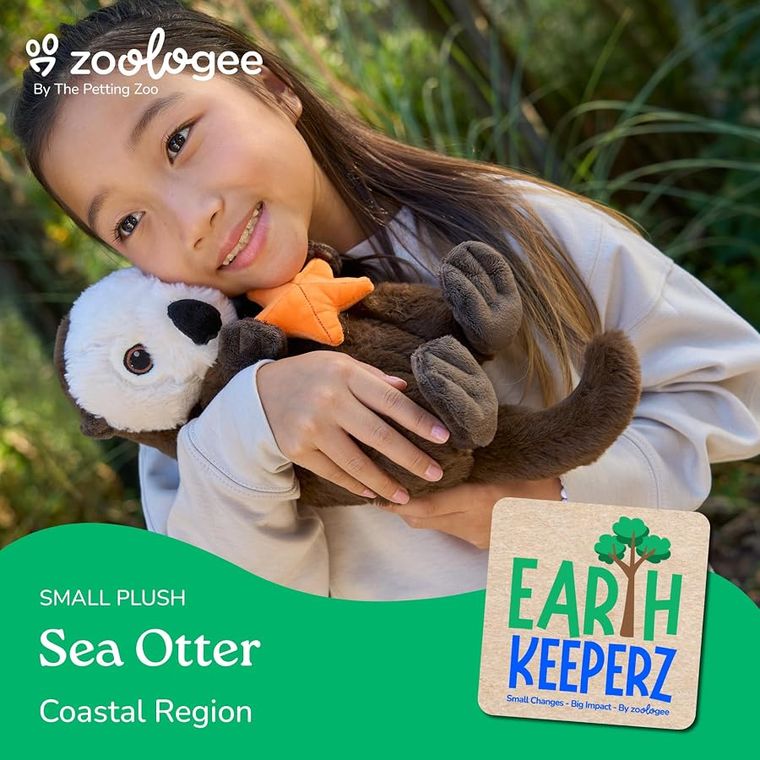 Sea Otter Stuffed Animal Plushie by Zoologee, view 3