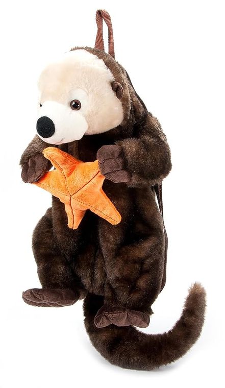 Sea Otter Plush Backpack Stuffed Animal by Zoologee, view 2