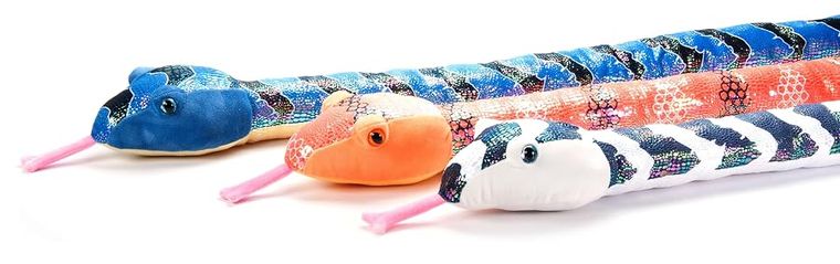 Sea Snake Stuffed Animal, Snake Plush Toy, (Orange) by Zoologee, view 3