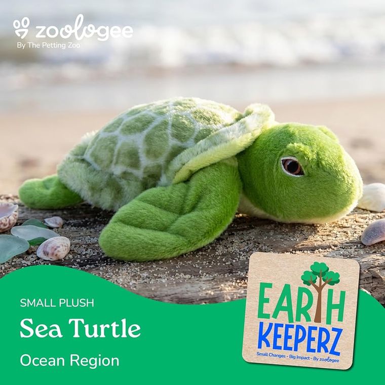 Sea Turtle Stuffed Animal Plushie by Zoologee, view 3