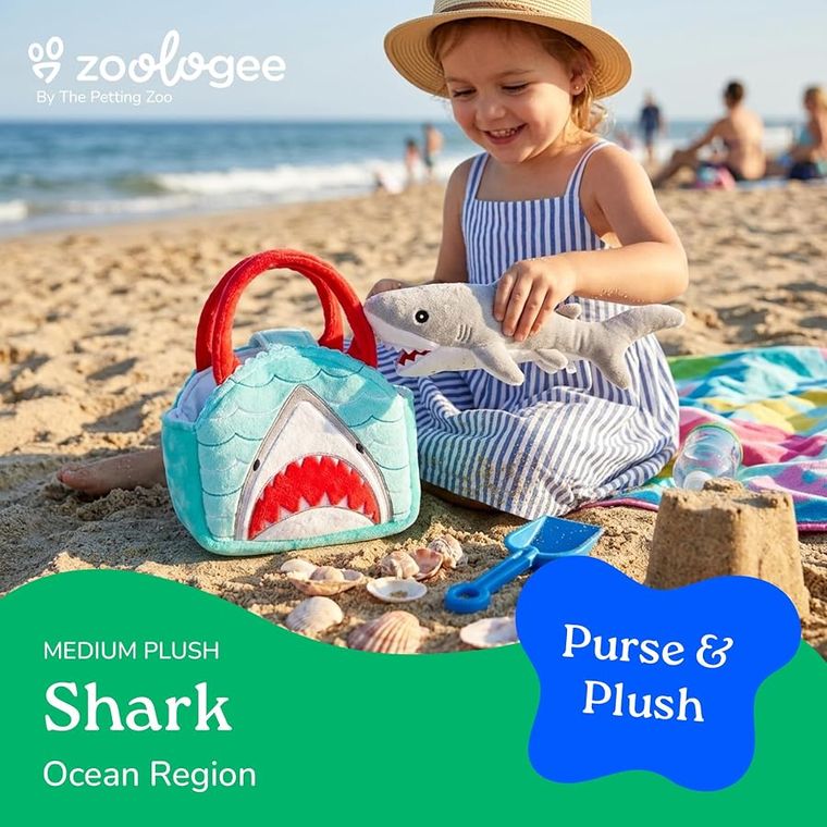 Shark Purse Plush Set Stuffed Animal by Zoologee, view 3