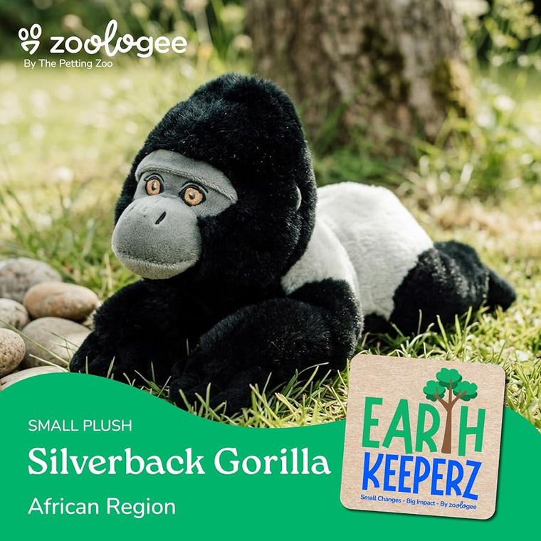 Silverback Gorilla Stuffed Animal Plush by Zoologee, view 3