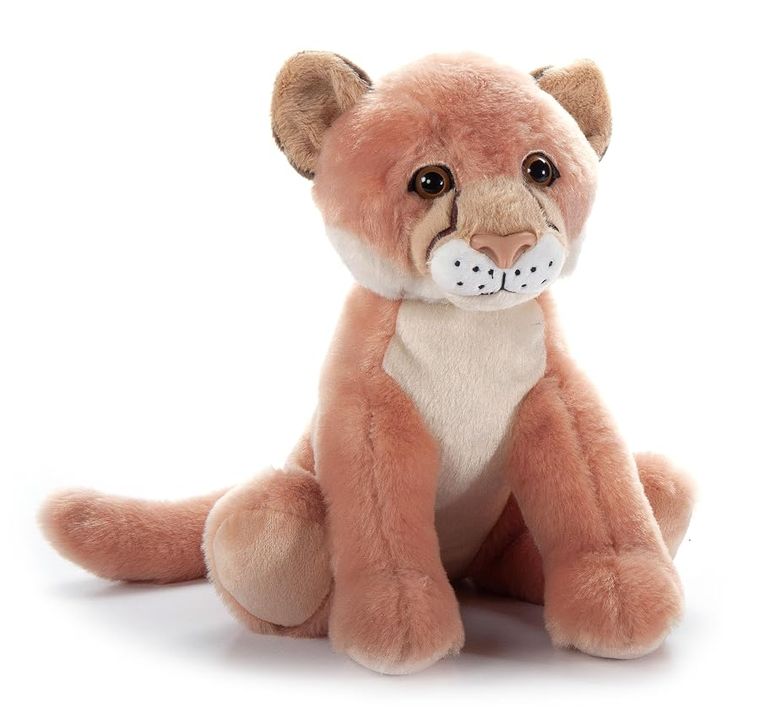 Sitting Mountain Lion Stuffed Animal, Wild Onez by Zoologee, view 2