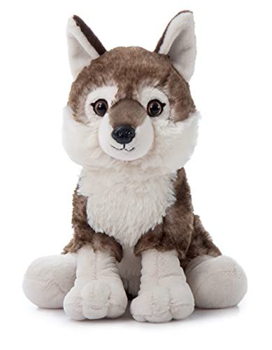 Sitting Timber Wolf Stuffed Animal Plush, Wild Onez by Zoologee