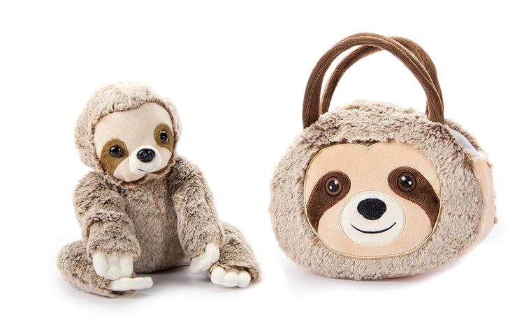 Sloth Purse Plush Set Stuffed Animal by Zoologee, view 2