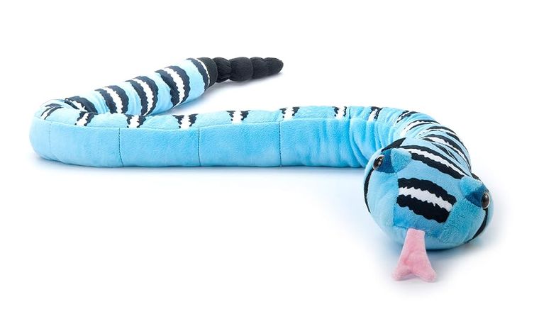 Snake Blue Rock Rattlesnake Stuffed Animal Plushie by Zoologee, view 2