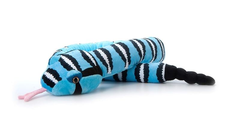 Snake Blue Rock Rattlesnake Stuffed Animal Plushie by Zoologee, view 3