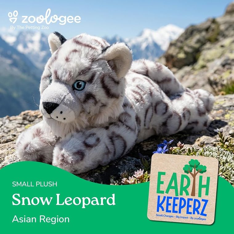 Snow Leopard Stuffed Animal Plushie by Zoologee, view 3