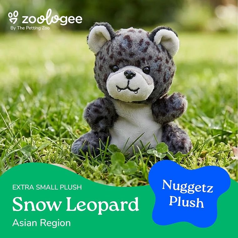 Snow Leopard Stuffed Animal, Nuggetz by Zoologee, view 3