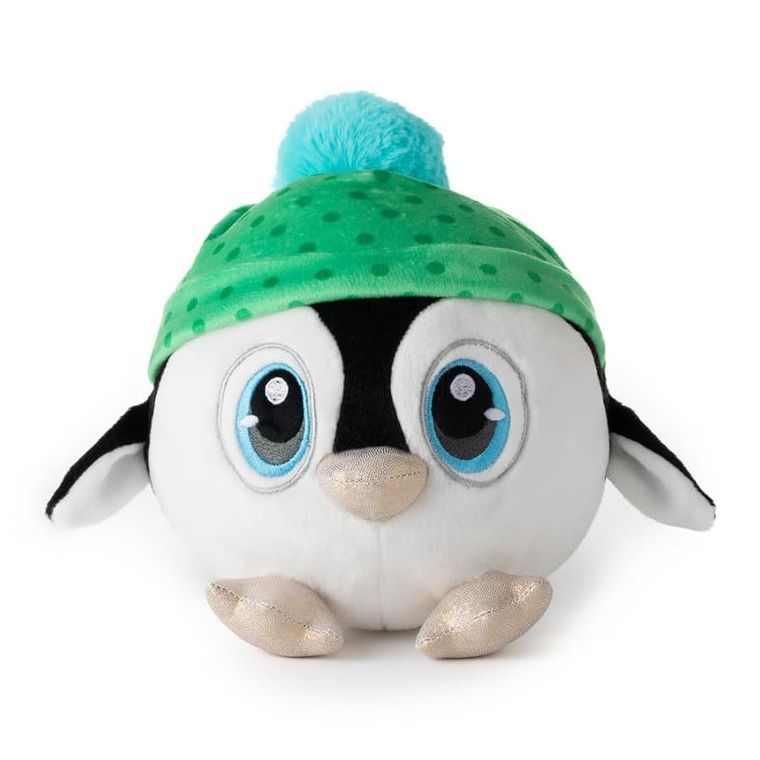 Snowball Penguin Stuffed Animal, (Green Hat) by Zoologee, view 2