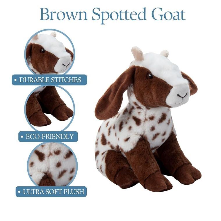 Spotted Goat Stuffed Animal, Wild Onez by Zoologee, view 3