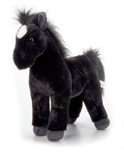 Standing Black Horse Stuffed Animal Plush, Wild Onez by Zoologee