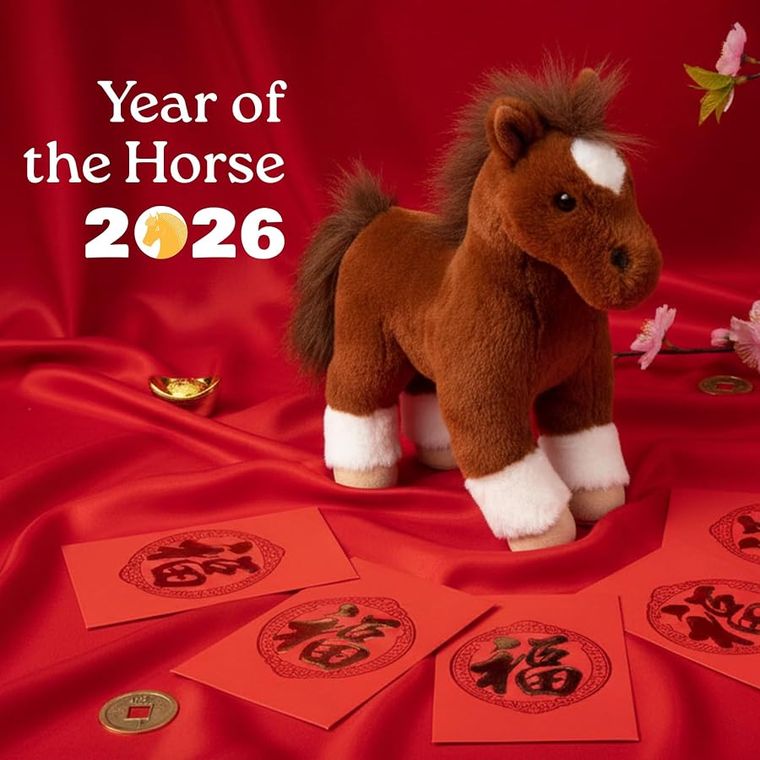 Standing Chestnut Horse Stuffed Animal, Wild Onez by Zoologee, view 3