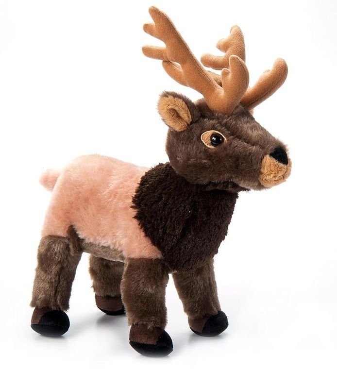 Standing Elk Stuffed Animal Plushie, Wild Onez by Zoologee, view 2