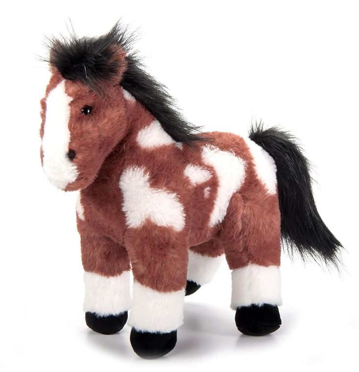 Standing Pinto Horse Stuffed Animal, Wild Onez by Zoologee, view 2