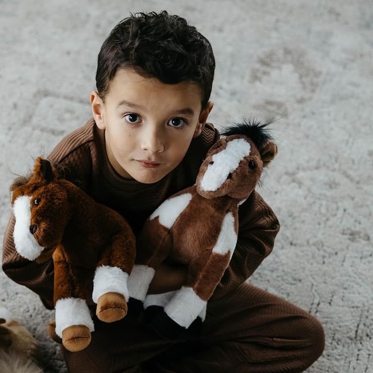 Standing Pinto Horse Stuffed Animal, Wild Onez by Zoologee, view 3