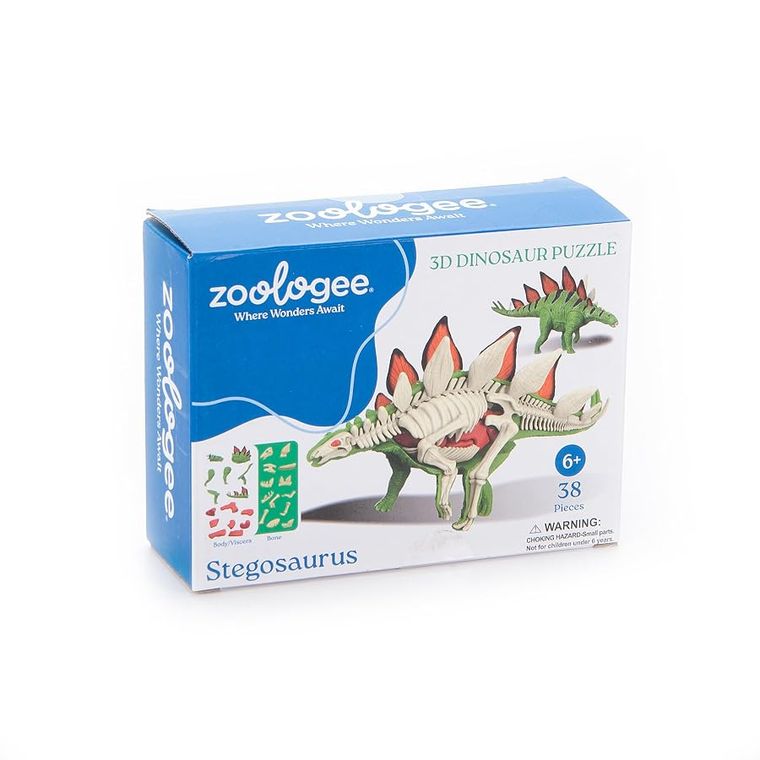 Stegosaurus Dinosaur 3D Puzzle by Zoologee, view 2