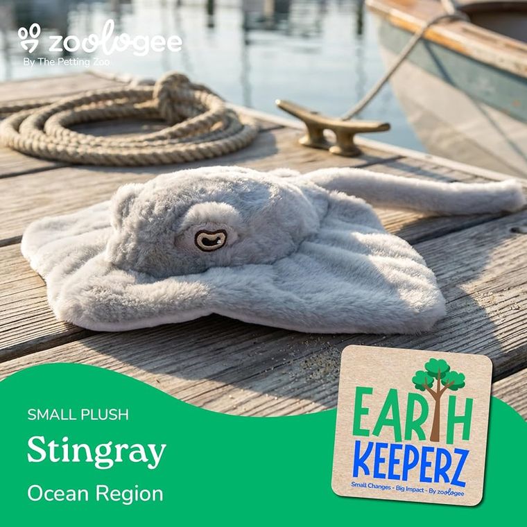 Stingray Stuffed Animal Plushie by Zoologee, view 3