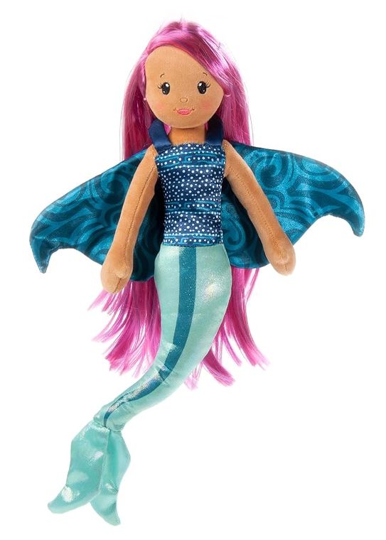 Stingray Mermaid Stuffed Animal Plushie by Zoologee, view 2