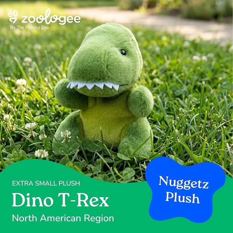 T-Rex Stuffed Animal Plushie, Nuggetz by Zoologee, view 3