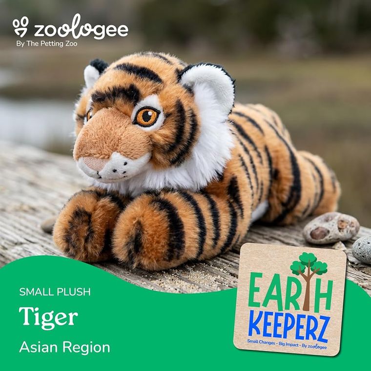 Tiger Stuffed Animal Plushie by Zoologee, view 3