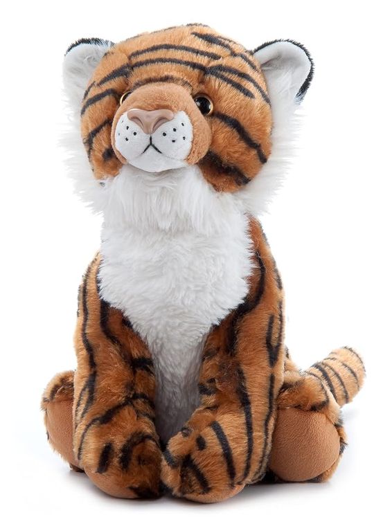 Tiger Stuffed Animal Plushie, Wild Onez by Zoologee, view 2