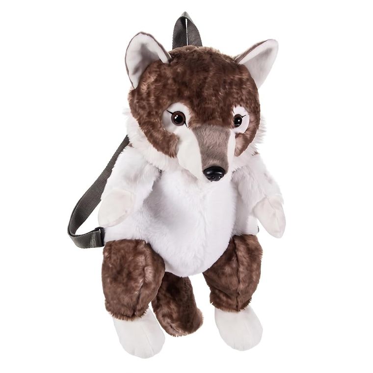 Timber Wolf Plush Backpack Stuffed Animal by Zoologee, view 2