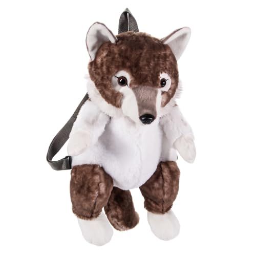 Timber Wolf Plush Backpack Stuffed Animal by Zoologee