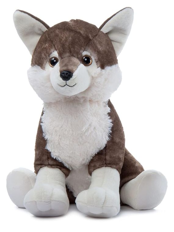 Timber Wolf Stuffed Animal, Wild Onez by Zoologee, view 2