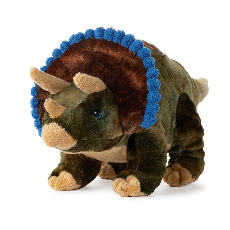 Triceratops Stuffed Animal Plushie by Zoologee, view 3