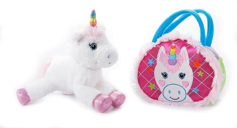Unicorn Purse Plush Set Stuffed Animal by Zoologee, view 2