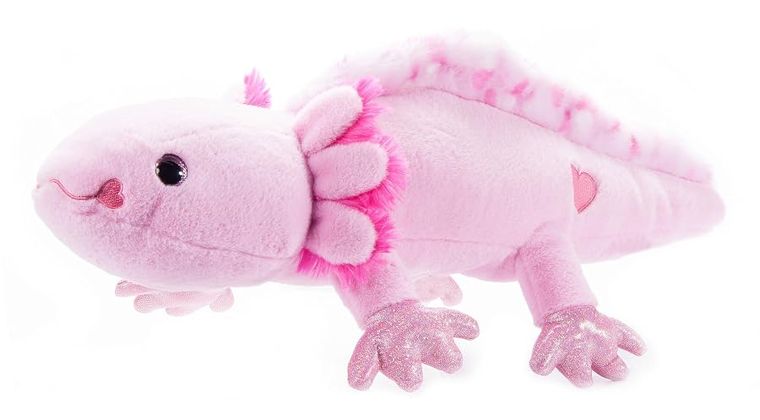 Valentine Axolotl Stuffed Animal Plushie by Zoologee, view 2