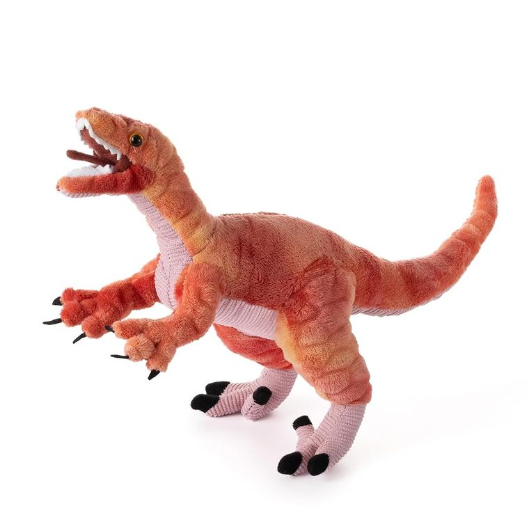 Velociraptor Stuffed Animal Plushie by Zoologee, view 3