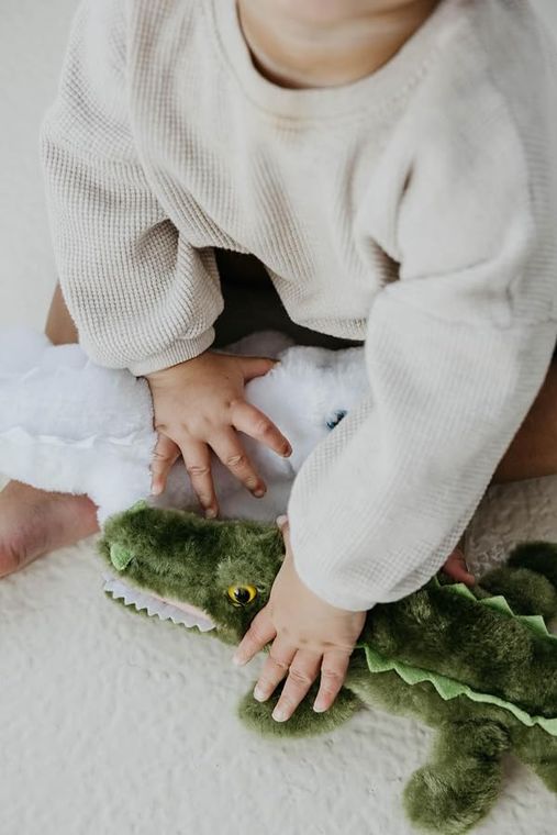 White Alligator Stuffed Animal Plushie, Wild Onez by Zoologee, view 3