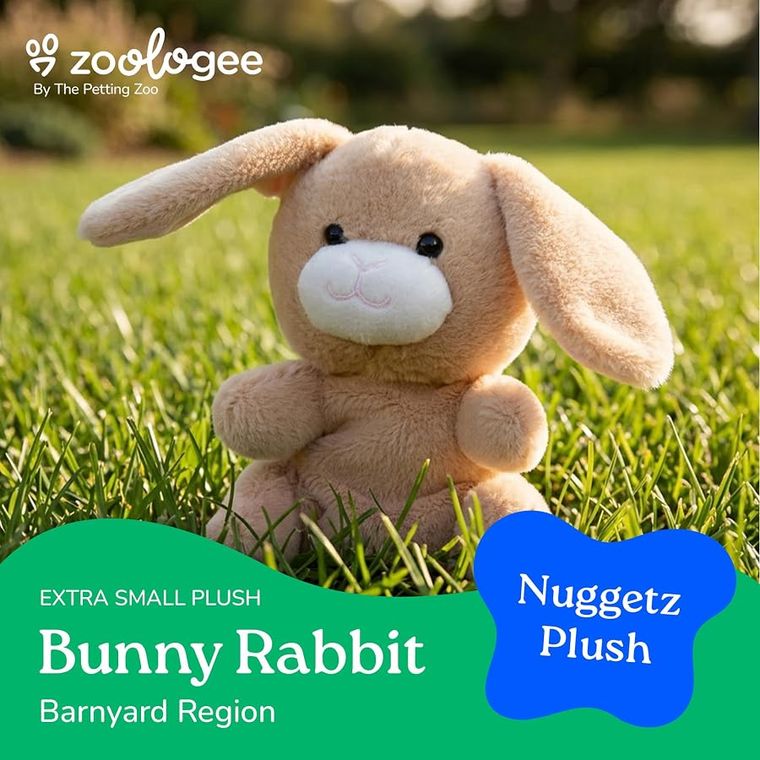 White Bunny Rabbit Stuffed Animal Plushie, Nuggetz by Zoologee, view 3