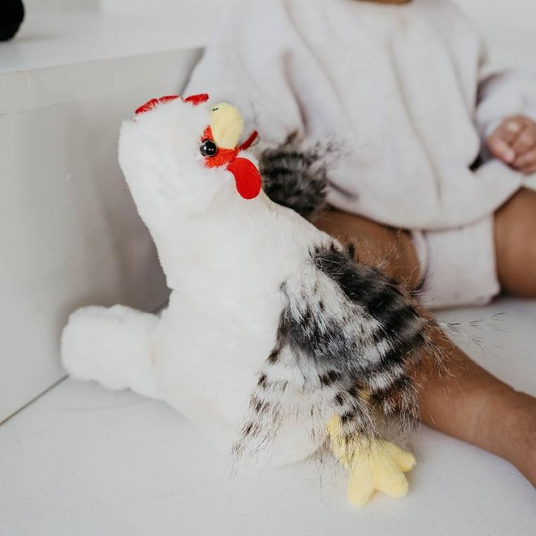 White Chicken Stuffed Animal, Wild Onez by Zoologee, view 3