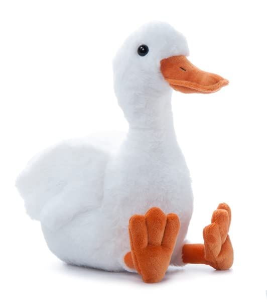 White Duck Stuffed Animal Plushie, Wild Onez by Zoologee