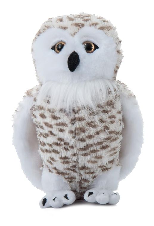 White Snowy Owl Stuffed Animal Plushie, Wild Onez by Zoologee, view 3