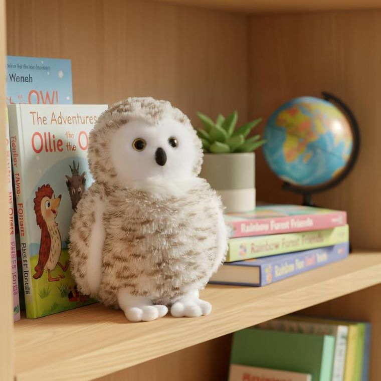 White Snowy Owl Stuffed Animal, Wild Onez by Zoologee, view 3