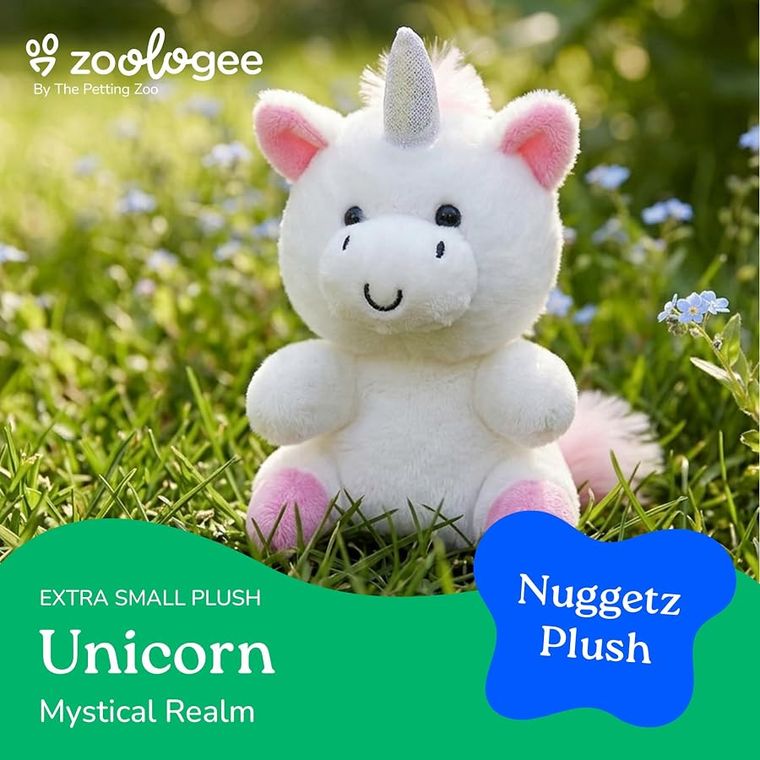 White Unicorn Stuffed Animal, Nuggetz by Zoologee, view 3